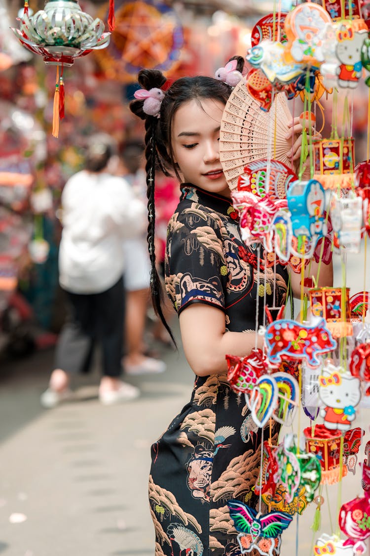 Young Chinese Woman In A Traditional Dress 