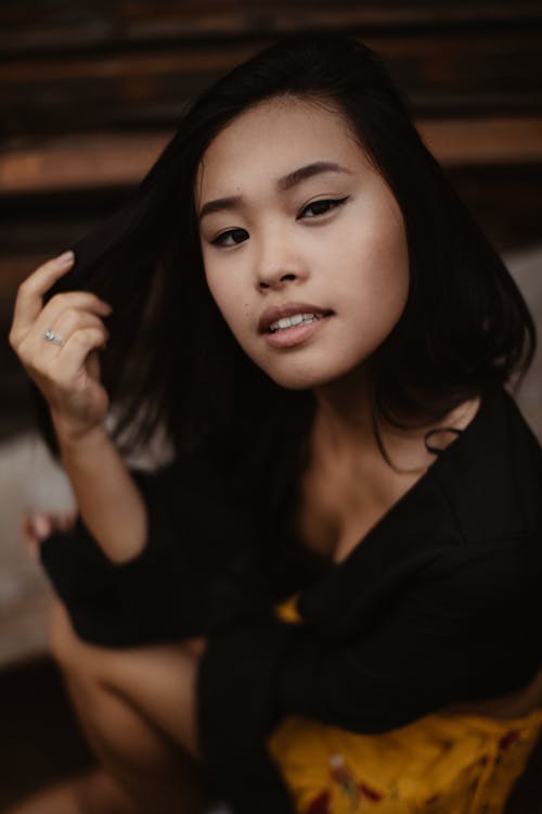 Gratis lagerfoto af ansigtsudtryk, Asiatisk pige, brunette