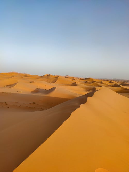 Бесплатное стоковое фото с merzouga, вертикальный выстрел, дюны