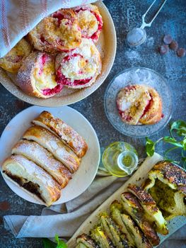 Crumb Or Quick-bread Type Cheese-filled Coffee Cake