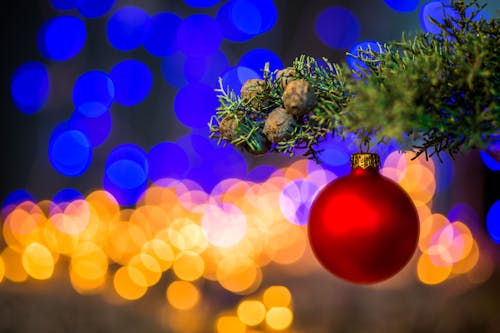Fotos de stock gratuitas de árbol de Navidad, bokeh, Bola navideña