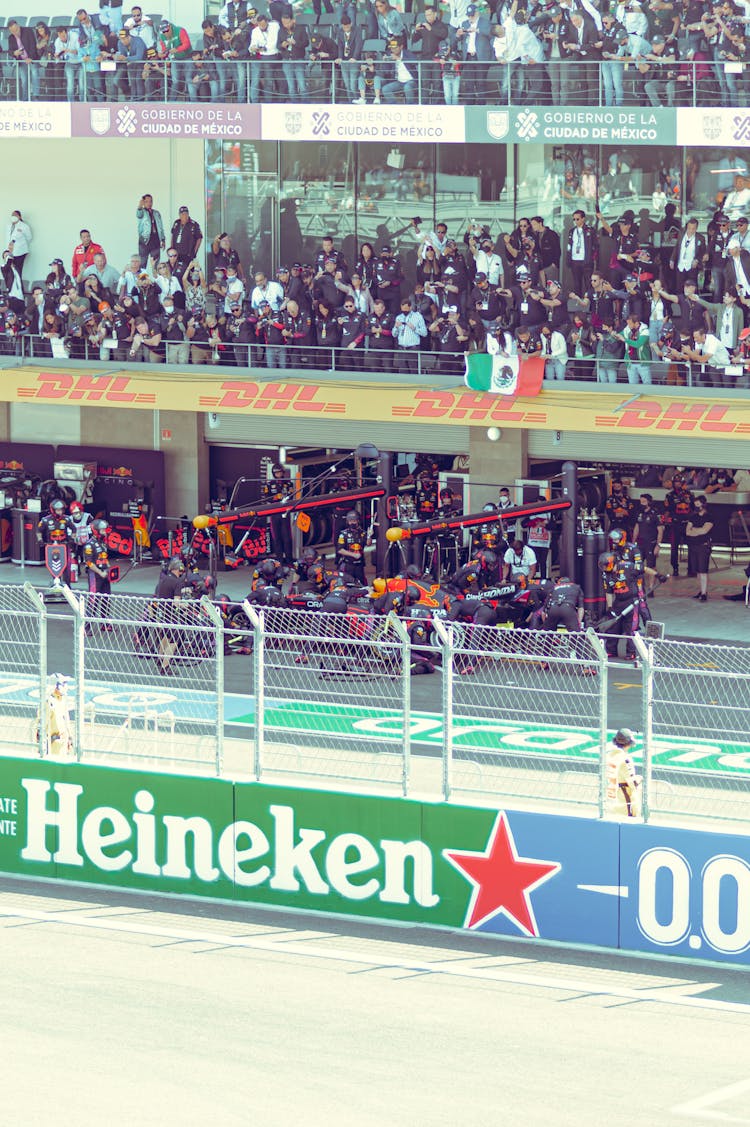 F1 Car During Pit Stop