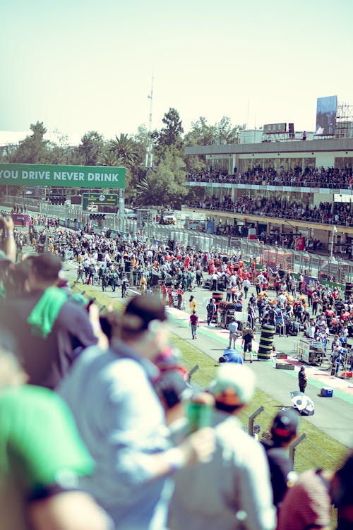 Crowd on Racing Track