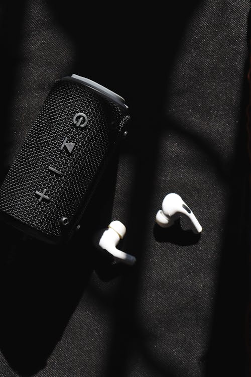 Black and White Shot of Airpods 
