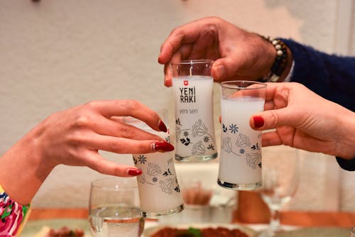 People Drinking Turkish Vodka 