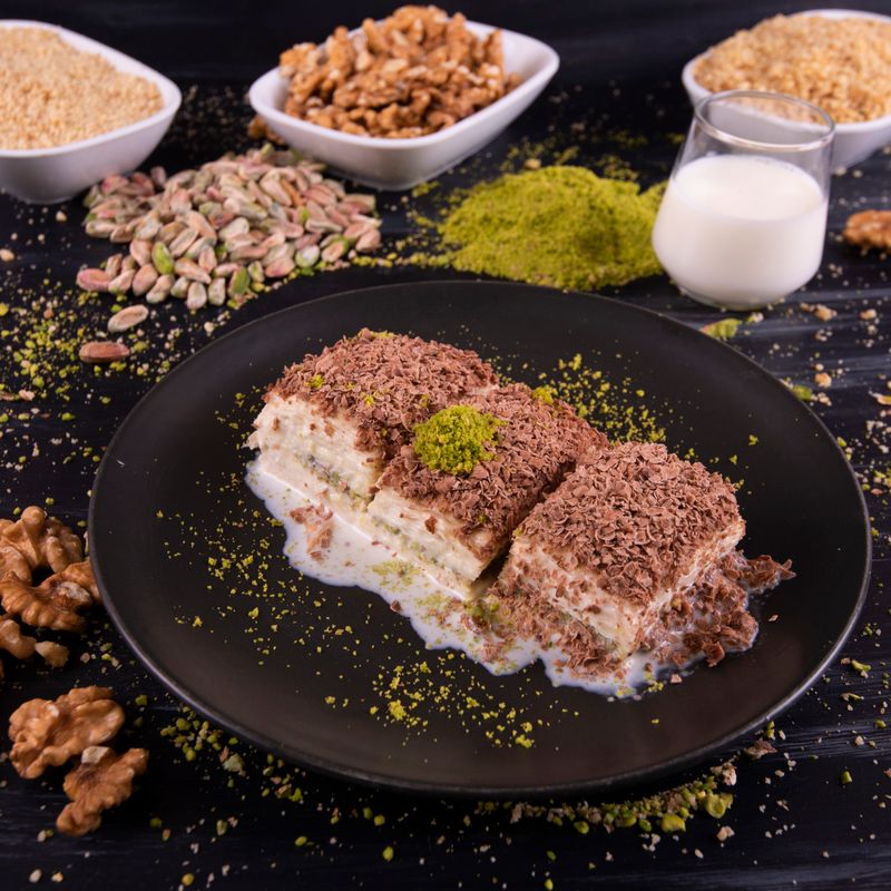 Matcha White Chocolate Baklava