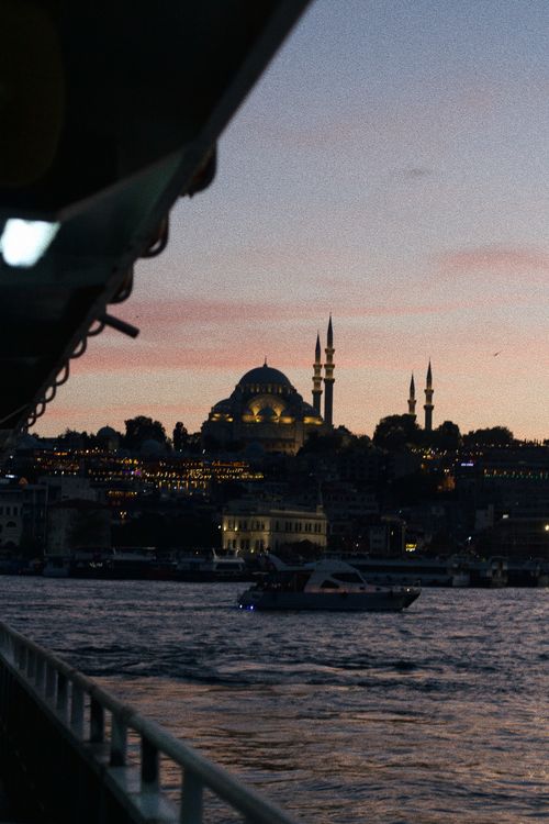 Free Beautiful silhouette of a mosque in Istanbul at sunset, showcasing traditional architecture. Stock Photo