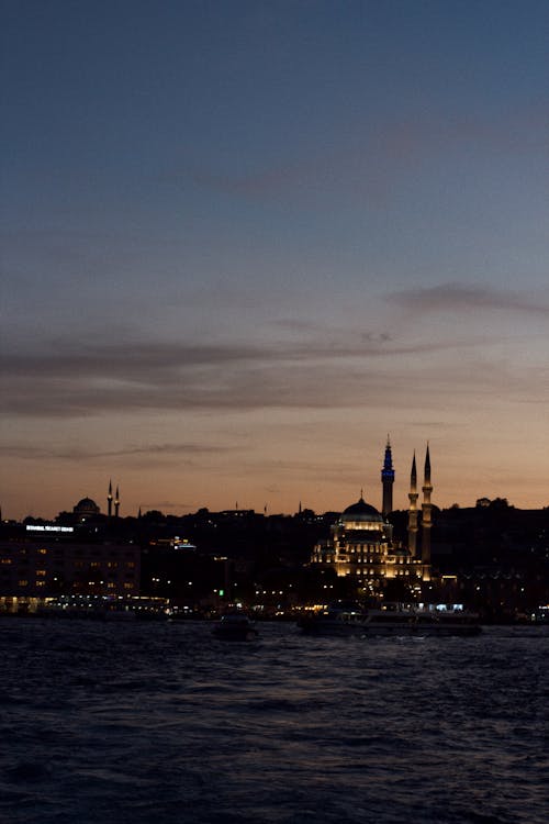 Silhouette of Traditional Mosque in Istanbul