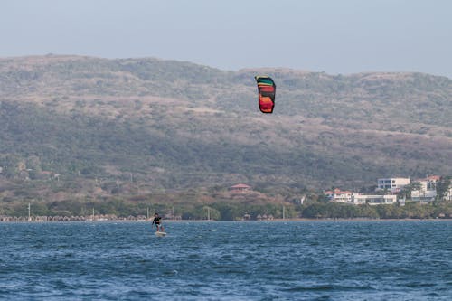 Surfer Pulled by a Power Kite