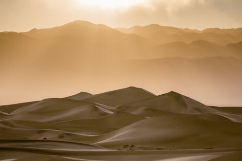 Sunrise over the dunes in death valley national park