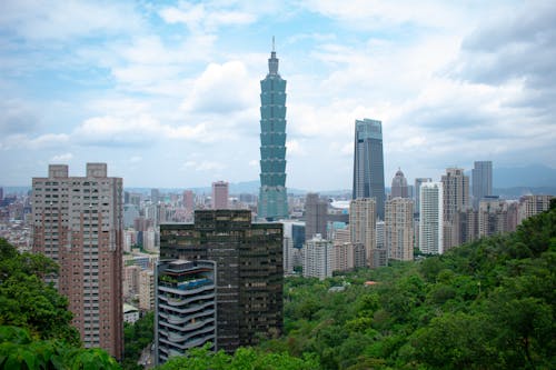 View of Taiper 101 Skyscraper in Taipei, Taiwan