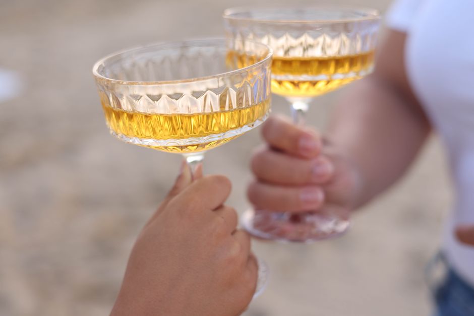 tartare de saumon citronnée et cocktail Lillet Blanc Campari