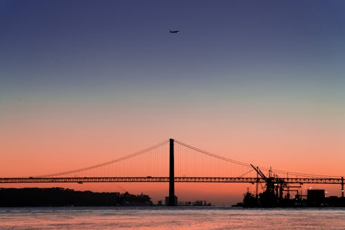 Clear Sky over Bridge at Sunset