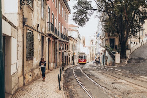 Tramway Between Buildings