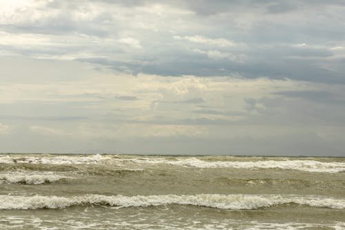 Seascape with Cloudy Sky