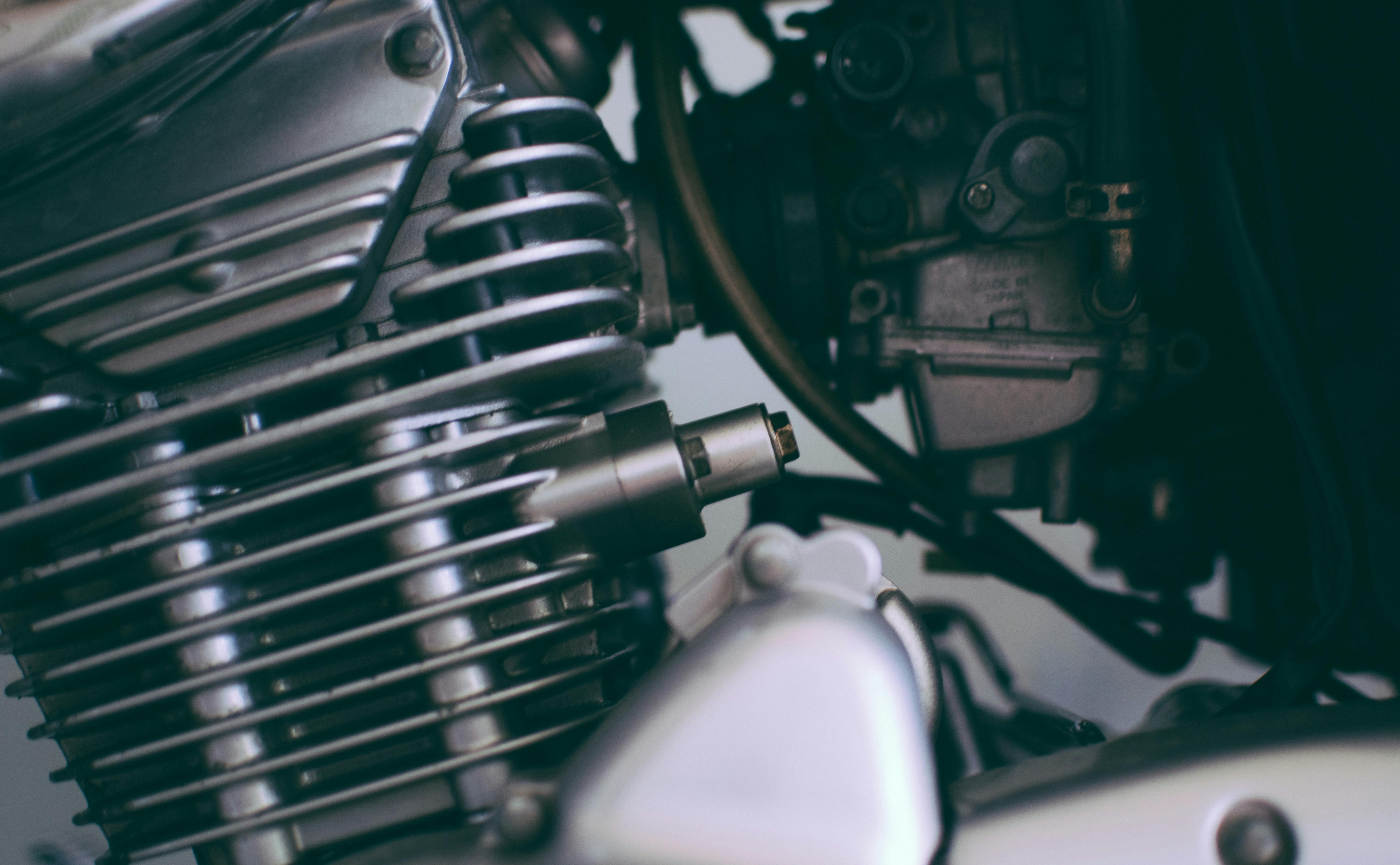 Greyscale Photography of Car Engine · Free Stock Photo