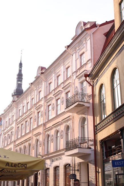 Elegant old town buildings showcasing historic European architecture in a daylight setting.