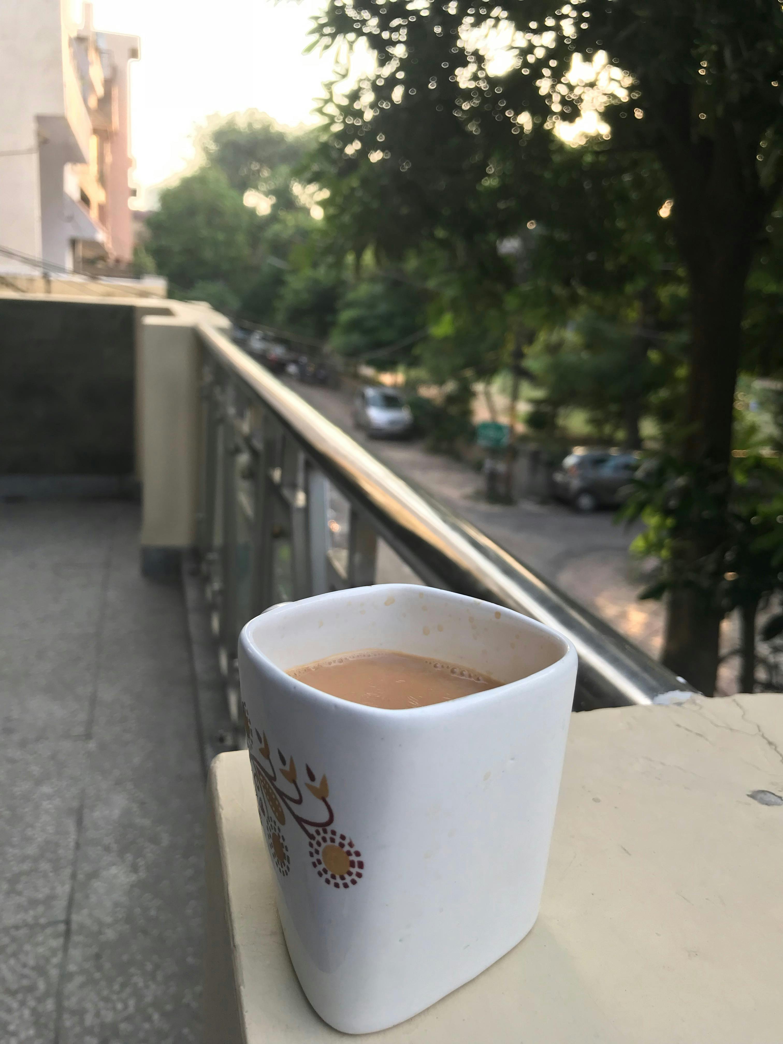 Free stock photo of balcony, evening, tea cup