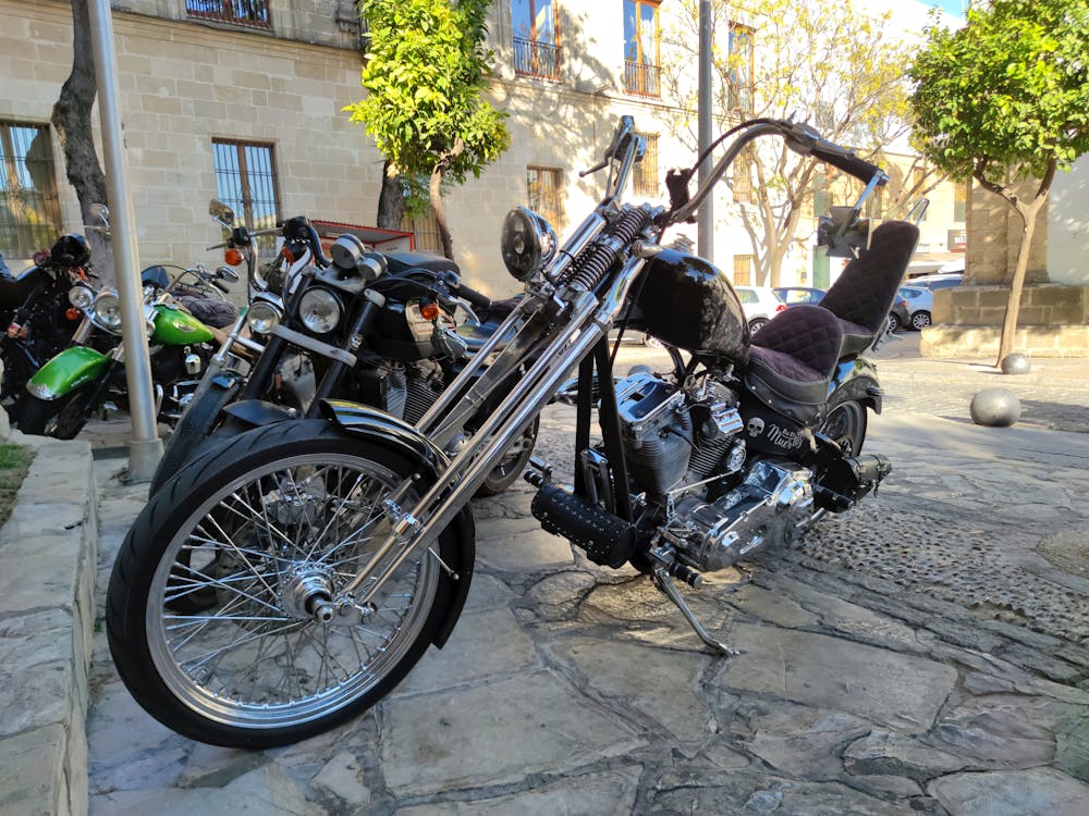 concentración de motocicletas Harley Davidson en El Puerto de Santa María