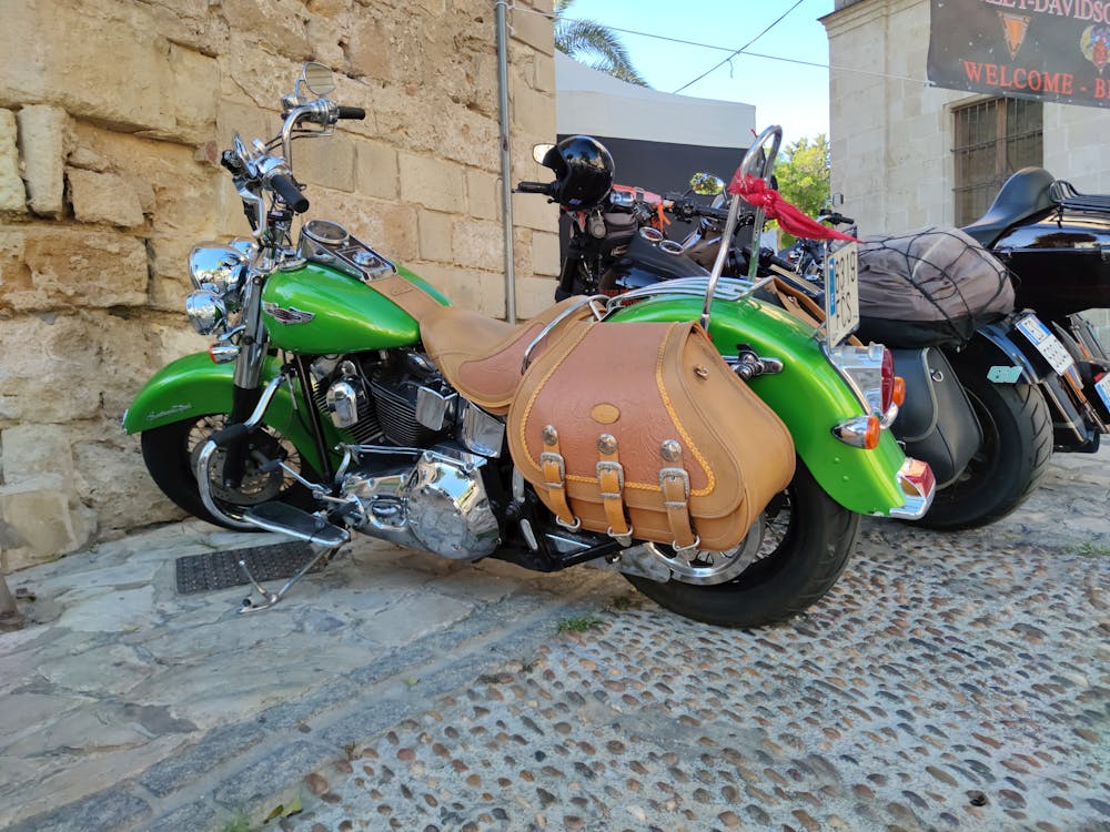 concentración de motocicletas Harley Davidson en El Puerto de Santa María