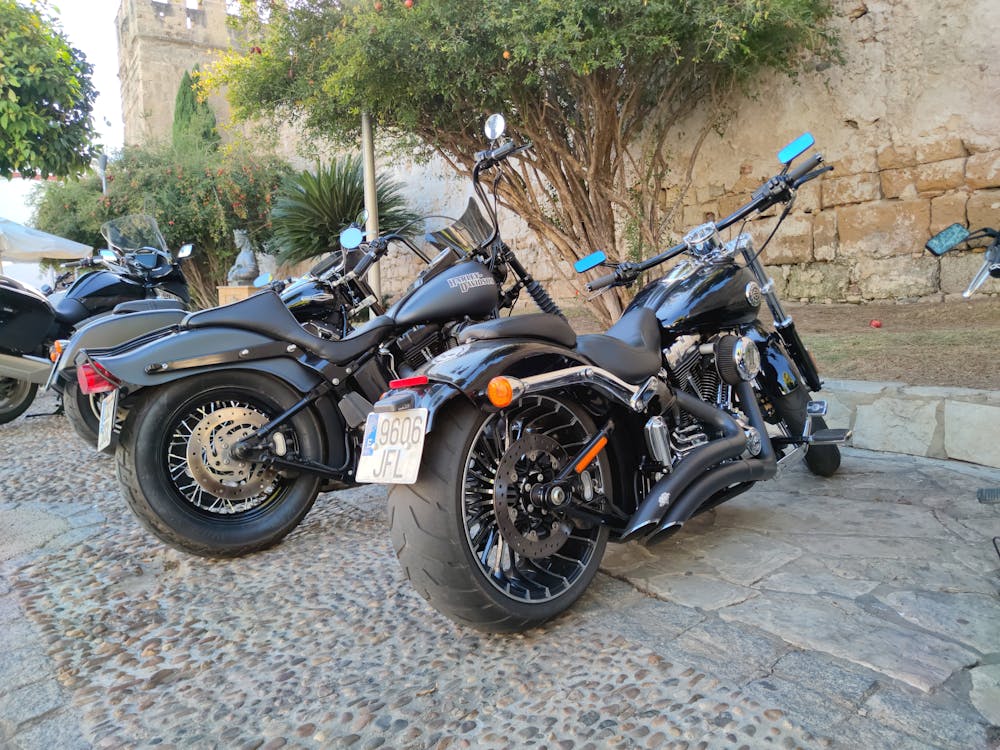 concentración de motocicletas Harley Davidson en El Puerto de Santa María