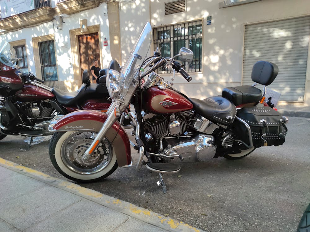 concentración de motocicletas Harley Davidson en El Puerto de Santa María