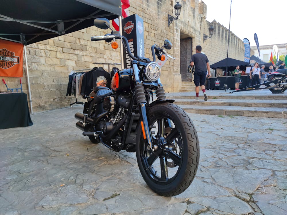 concentración de motocicletas Harley Davidson en El Puerto de Santa María