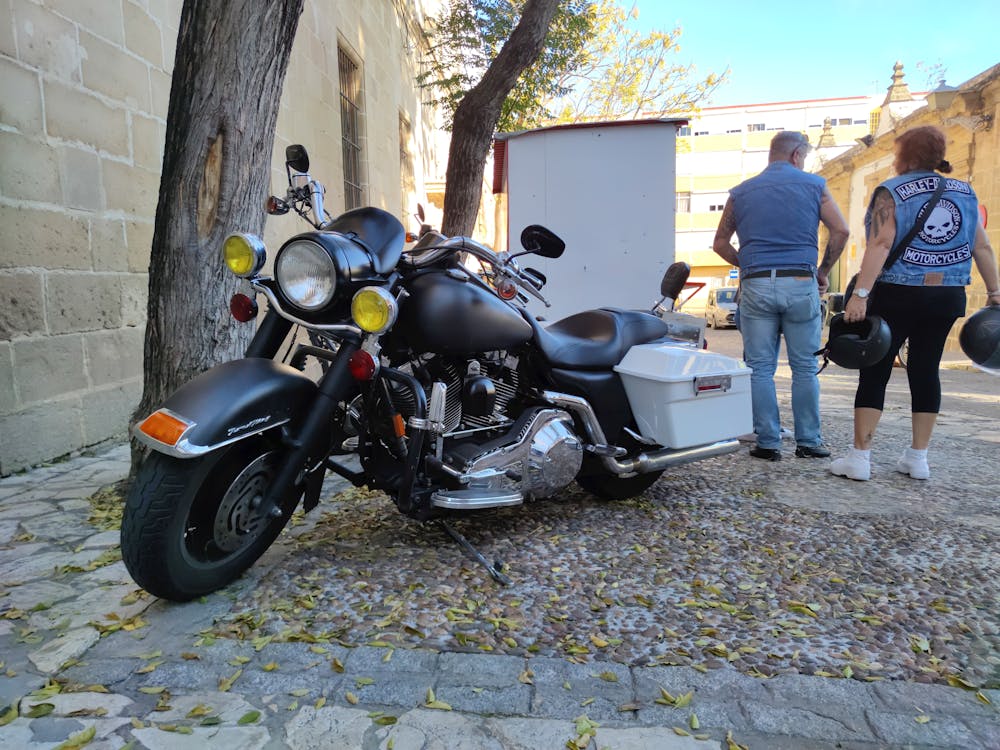 concentración de motocicletas Harley Davidson en El Puerto de Santa María