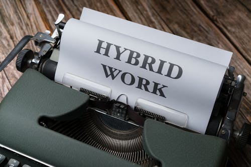 Free Hybrid work is the future of work Stock Photo