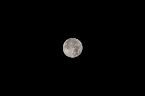 Full Moon in Black Sky