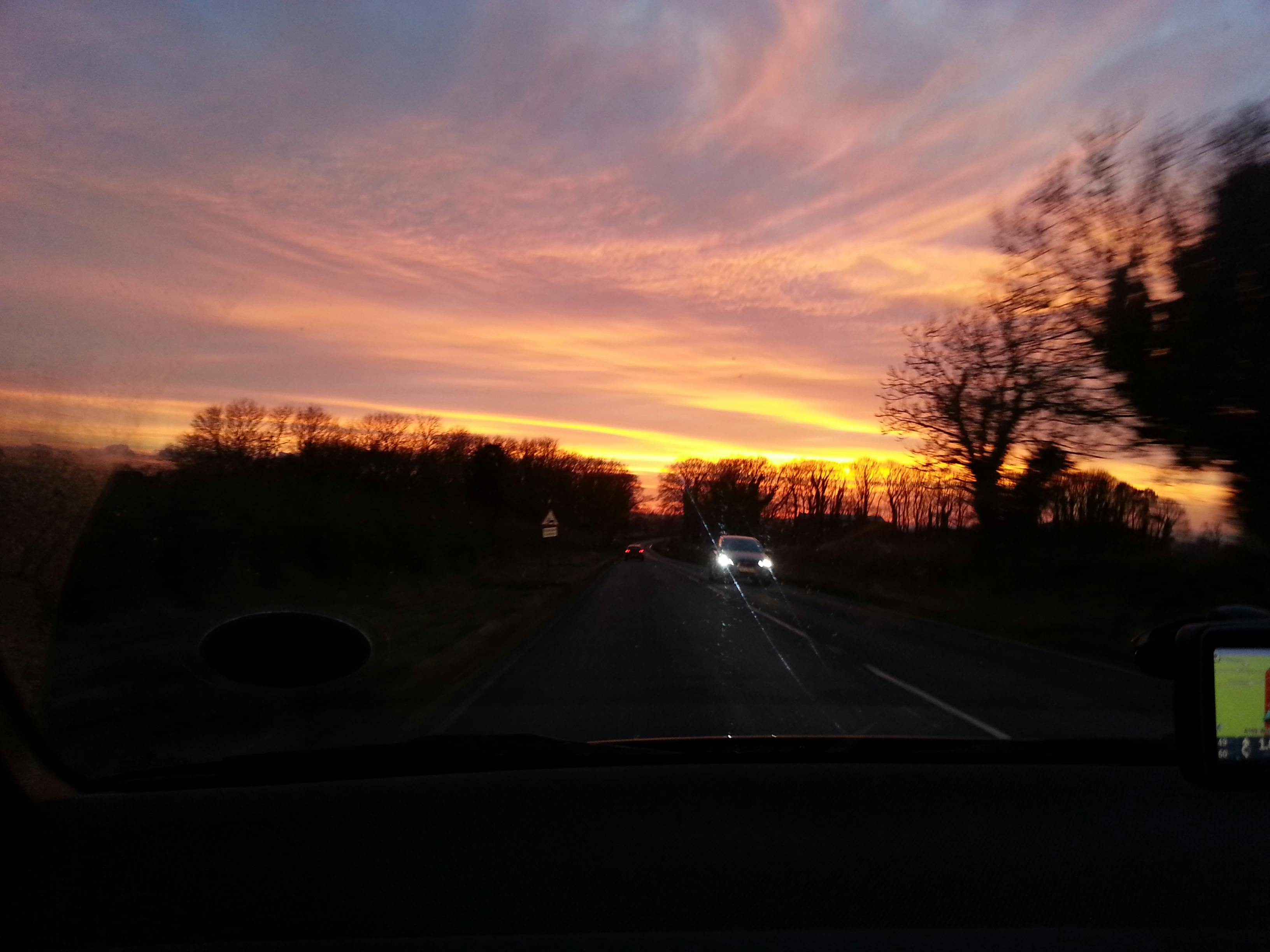 Free Stock Photo Of Driving In Sunset Winter Sunset Yorkshire Moors