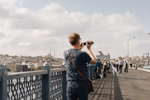 Бесплатное стоковое фото с вид сзади, галатский мост, город