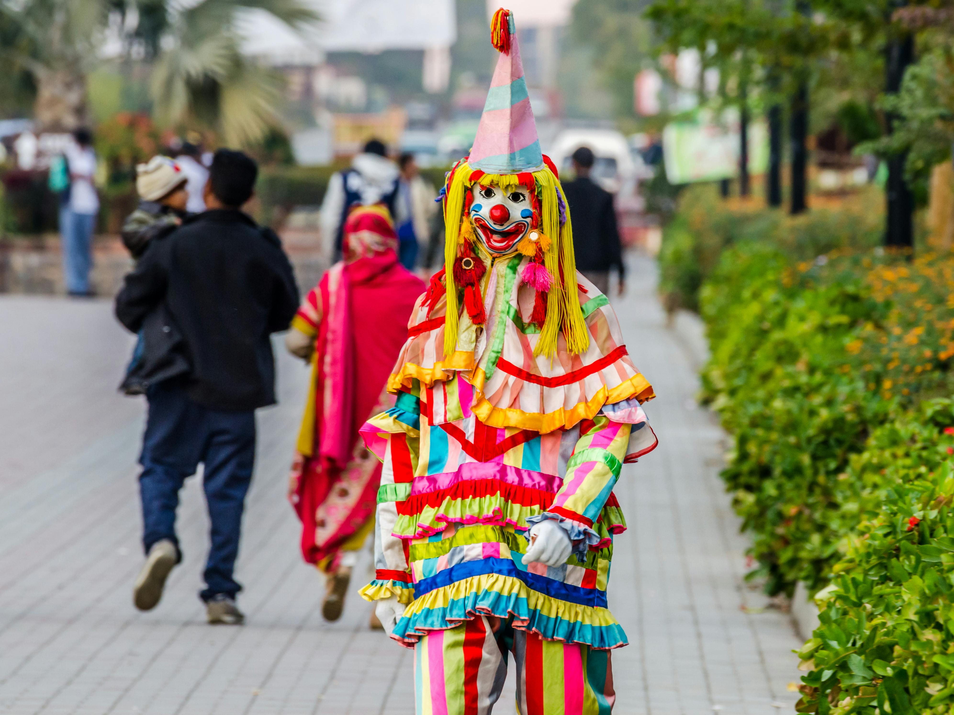 clown at park