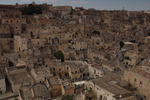 View of the City of Matera, Italy 