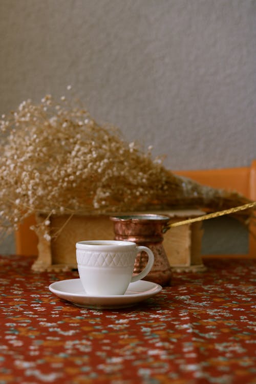คลังภาพถ่ายฟรี ของ คาเฟอีน, จานรอง, ถ้วยกาแฟ