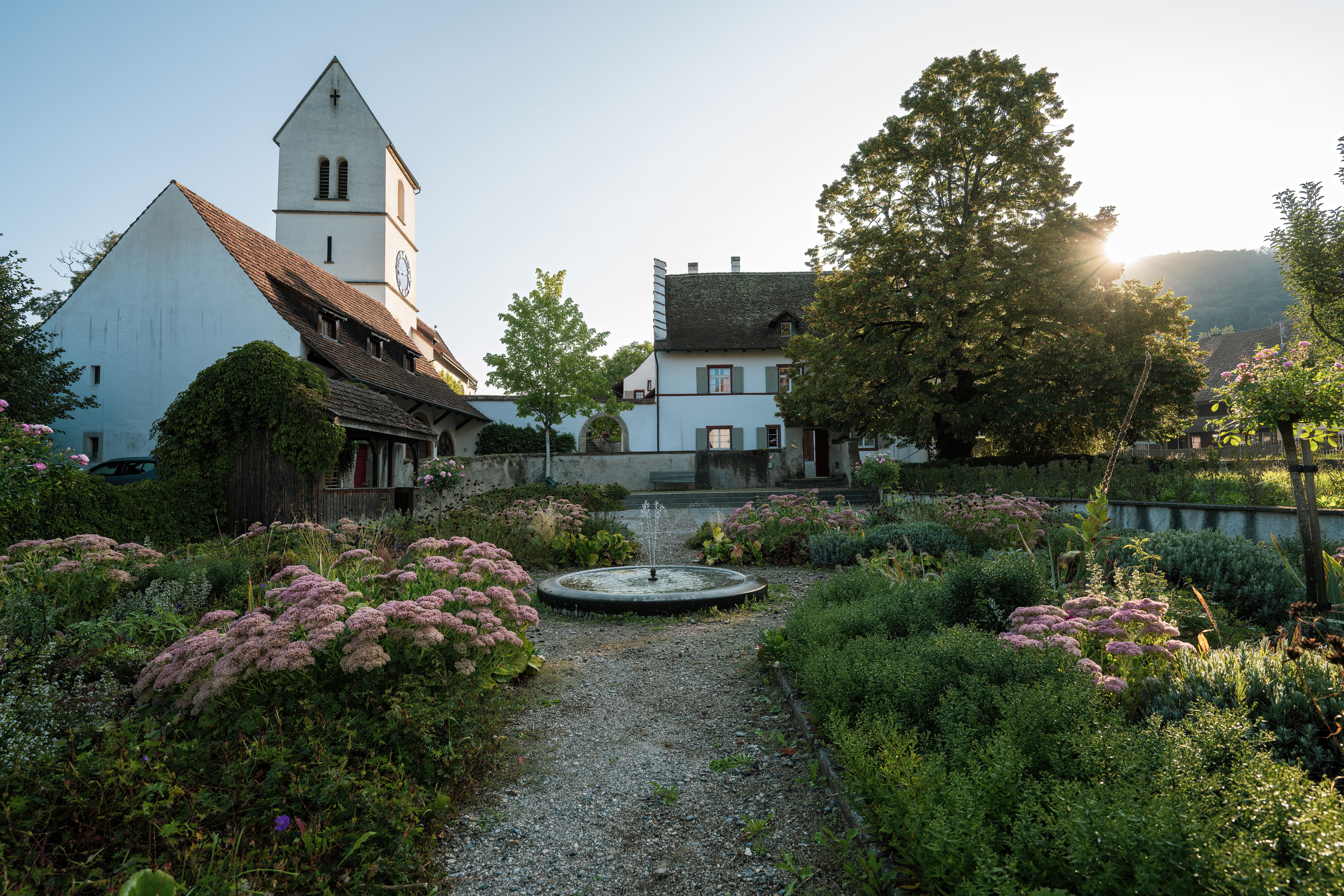 Gartenbereich mit dezenten Pflanzen