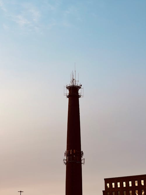 Lighthouse Building with Antennas
