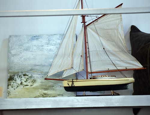 Sailboat Model on Shelf