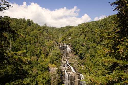 Free Upper Whitewater Falls in Nantahala National Forest Stock Photo
