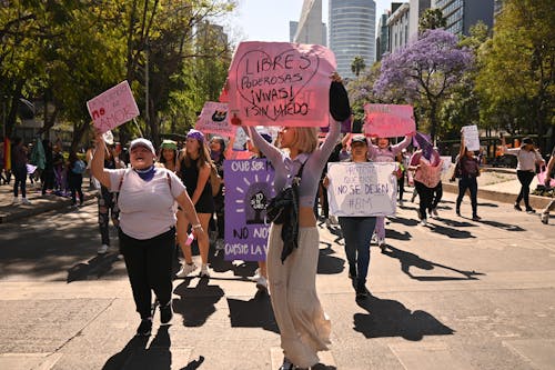 Women Protesting on Street