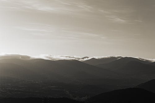 Clouds over Rolling Mountain Range