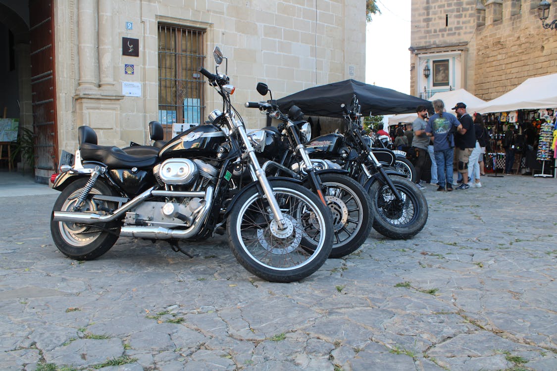 concentración de motocicletas Harley Davidson en El Puerto de Santa María 