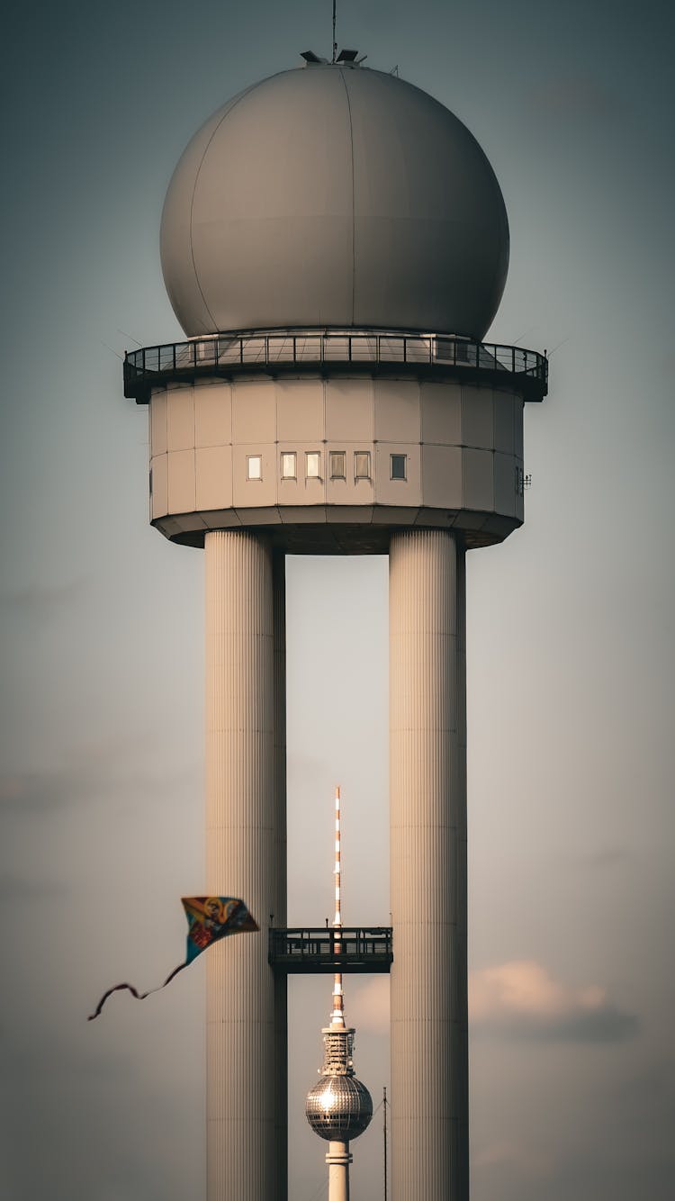 Radar Tower Of Former Berlin Tempelhof Airport, Berlin, Germany