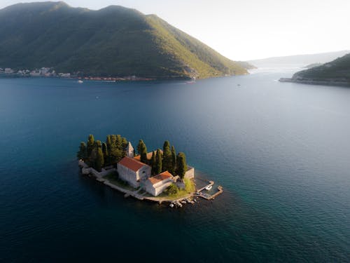 Islet with Saint Juraj Monastery in Bay of Kotor