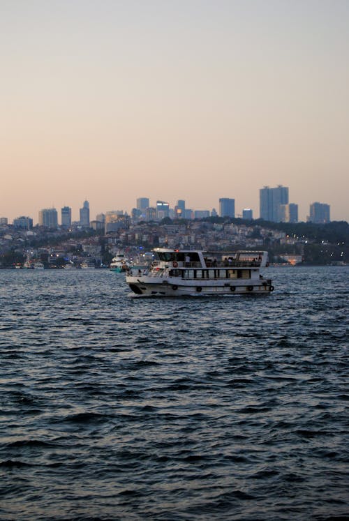 Ferris Sailing against Istanbul at Dusk