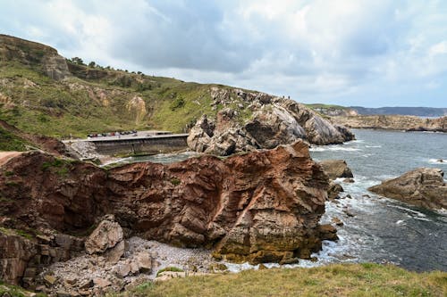 Eroded Rock Formations in Seaside