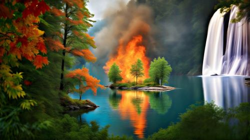 Free Nature with fire Stock Photo