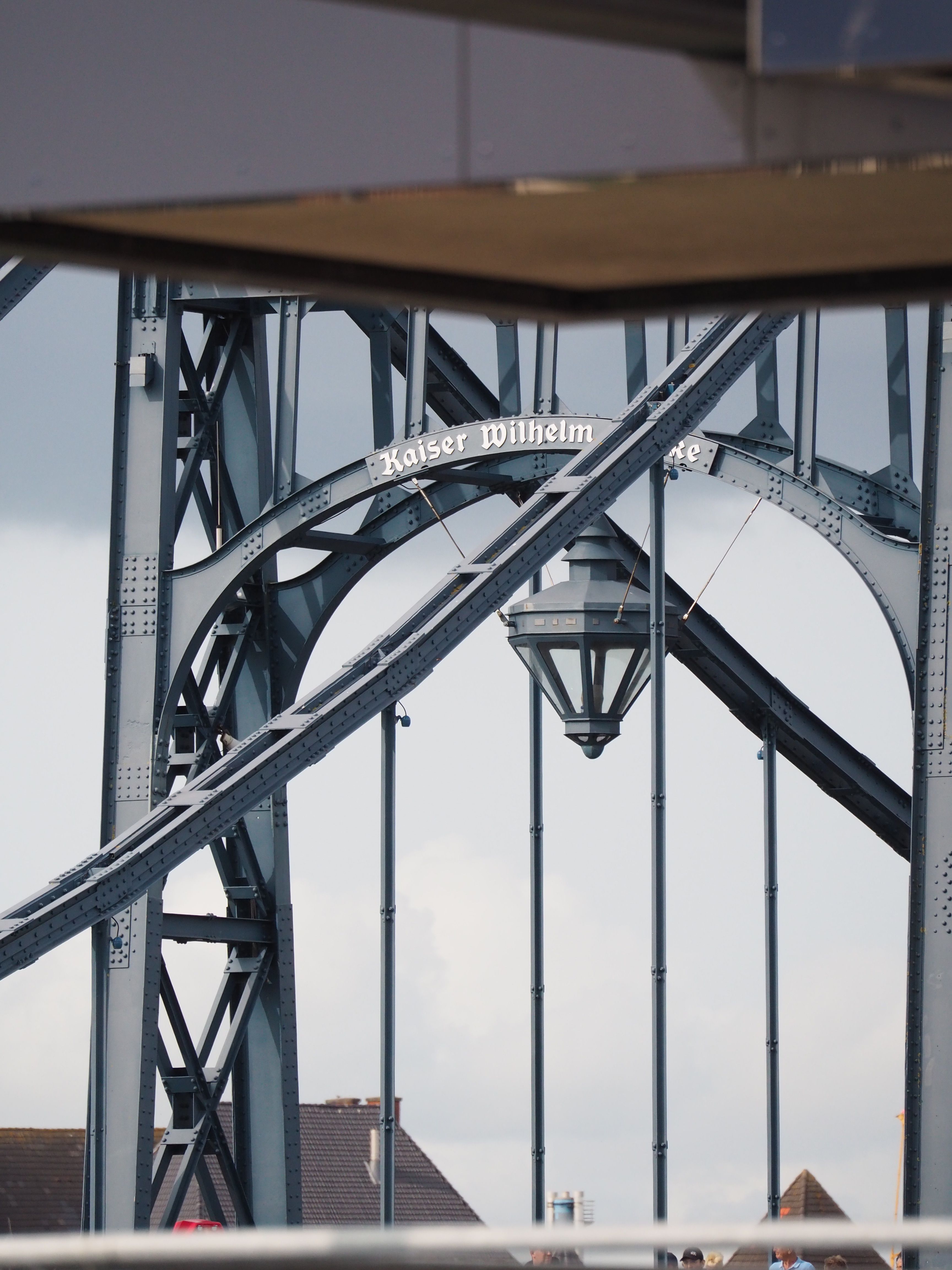 Close-up view of Kaiser Wilhelm Bridge showcasing unique architectural features.