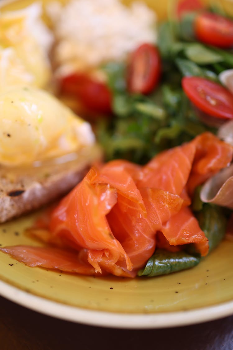 Lunch With Raw Salmon