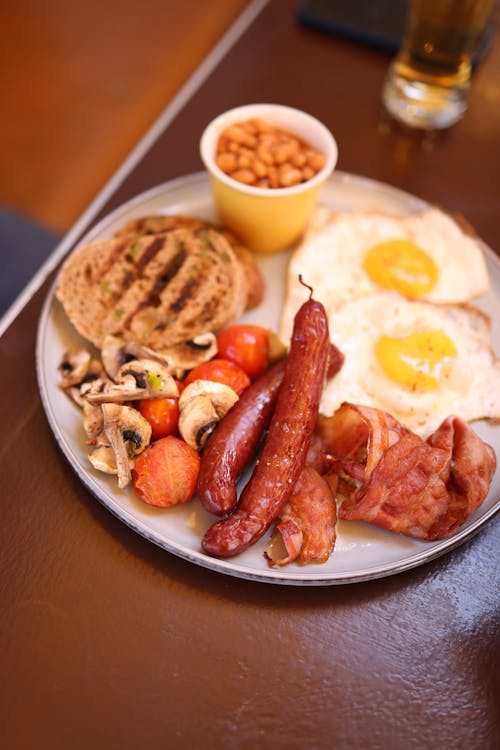 Kostnadsfri bild av bacon, bönor, engelsk frukost